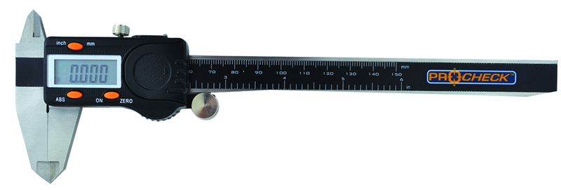 Absolute Digital Caliper -6"/150mm Range - .0005/.01mm Resolution - Output L5 Connector - Eagle Tool & Supply