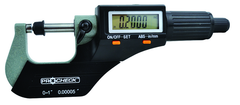 IP40 Electronic Micrometer - 1-2"/50.8mm Range - .00005"/.001mm Resolution - Output S4 Connector - Eagle Tool & Supply