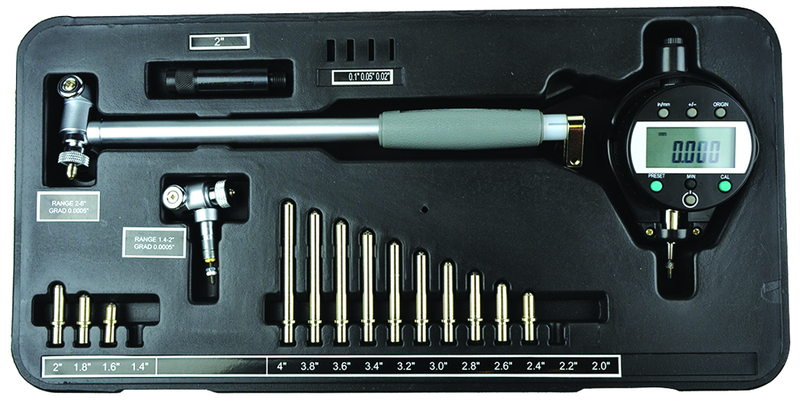 1.4-6" Absolute Electronic Bore Gage- .00005"/.001mm Resolution - Output L5 Connector - Extended Range - Eagle Tool & Supply