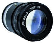 LED 10x Loupe - With inch, mm, Fraction, Angle, Diameter Scale - Plus 9  Reticles - Eagle Tool & Supply