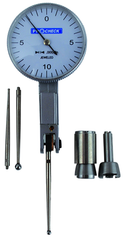 3x1.437"- Long Point - Test Indicator - 0.02/0.0005" White Dial - Eagle Tool & Supply