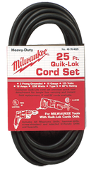 #48-76-4025 - Fits: Most Milwaukee 3-Wire Quik-Lok Cord Sets @ 25' - Replacement Cord - Eagle Tool & Supply