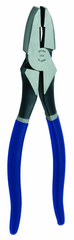 8-1/2" Linesmen Plier w/Side Cutters; Double-Dipped Plastic Handle - Eagle Tool & Supply