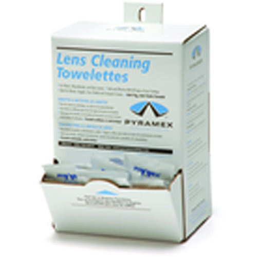 Lens Cleaner: 100 Wipe Count, Individually Wrapped, Pre-Moistened, 8 in (W) × 5 in (L) Wipe Size - Eagle Tool & Supply