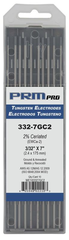 332-7GC2 7" Electrode 2% Ceriated - Eagle Tool & Supply