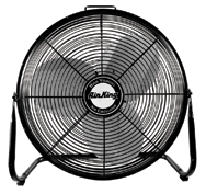 18" Floor Fan Roll-About Stand; 3-speed; 1/6 HP; 120V - Eagle Tool & Supply
