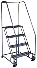 Model 4TR26; 4 Steps; 28 x 37'' Base Size - Tilt-N-Roll Ladder - Eagle Tool & Supply