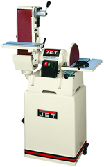 #JSG-6CS Closed Stand Combination Belt/Disc Sander; 6" x 48" Belt; 12" Disc; 1.5HP 115/230V 1PH Prewired 115V Motor; 277 lbs. - Eagle Tool & Supply