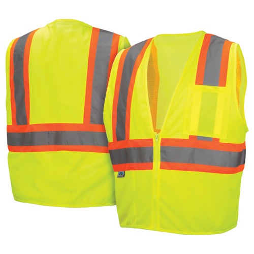CLASS 2 VEST LIME MESH 2 POCKETS M