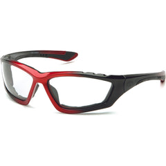Accurist Clear Anti-Fog Lens Red/Black Frame Safety Glasses - Eagle Tool & Supply