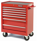 Proto® 440SS 27" Roller Cabinet - 7 Drawer, Red - Eagle Tool & Supply