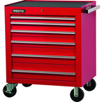 Proto® 450HS 34" Roller Cabinet - 6 Drawer, Red - Eagle Tool & Supply