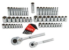 Proto® 1/4" & 3/8" Drive 63 Piece Socket Set- 6 & 12 Point- Tools Only - Eagle Tool & Supply