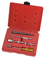 Proto® 1/4" Drive 17 Piece Metric Socket, Combination Set - 6 Point - Eagle Tool & Supply