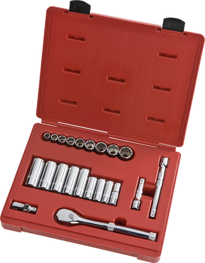 Proto® 3/8" Drive 22 Piece Socket Set - 12 Point - Eagle Tool & Supply