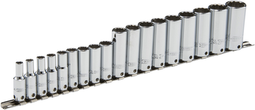 Proto® Tether-Ready 3/8" Drive 18 Piece Metric Deep Socket Set - 12 Point - Eagle Tool & Supply