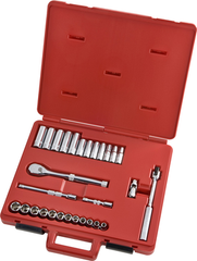 Proto® 3/8" Drive 29 Piece Metric Socket, Combination Set - 6 Point - Eagle Tool & Supply