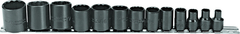 Proto® 3/8" Drive 13 Piece Black Oxide Socket Set - 12 Point - Eagle Tool & Supply