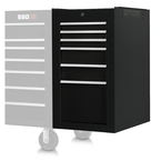 Proto® 550S Side Cabinet - 6 Drawer, Gloss Black - Eagle Tool & Supply