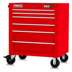 Proto® 550S 34" Roller Cabinet - 6 Drawer, Gloss Red - Eagle Tool & Supply