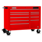 Proto® 550E 50" Front Facing Power Workstation w/ USB - 10 Drawer, Gloss Red - Eagle Tool & Supply