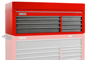 Proto® 550S 66" Top Chest - 8 Drawer, Safety Red and Gray - Eagle Tool & Supply