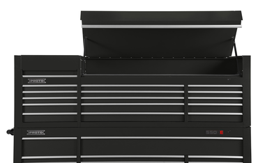 Proto® 550S 88" Top Chest - 15 Drawer, Gloss Black - Eagle Tool & Supply