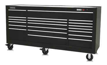 Proto® 550S 88" Workstation - 18 Drawer, Gloss Black - Eagle Tool & Supply