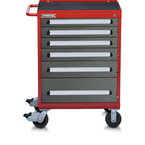 Proto® 560S 30" Roller Cabinet- 6 Drawer- Safety Red & Gray - Eagle Tool & Supply