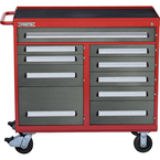 Proto® 560S 45" Workstation- 10 Drawer- Safety Red & Gray - Eagle Tool & Supply