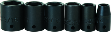 Proto® 1/4" Drive 6 Piece Impact Socket Set - 6 Point - Eagle Tool & Supply