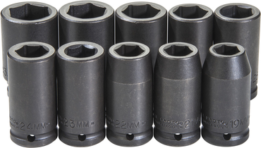 Proto® 3/4" Drive 10 Piece Impact Socket Set - 6 Point - Eagle Tool & Supply