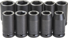 Proto® 3/4" Drive 10 Piece Impact Socket Set - 6 Point - Eagle Tool & Supply