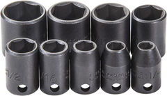 Proto® 3/8" Drive 9 Piece Impact Socket Set - 6 Point - Eagle Tool & Supply