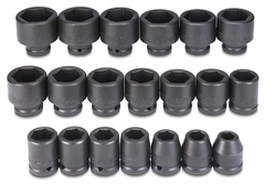 Proto® 3/4" Drive 20 Piece Impact Socket Set - 6 Point - Eagle Tool & Supply