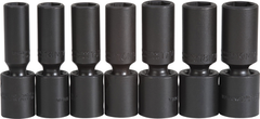 Proto® 1/2" Drive 7 Piece Deep Metric Universal Impact Socket Set - 6 Point - Eagle Tool & Supply