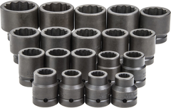 Proto® 1" Drive 19 Piece Impact Socket Set - 12 Point - Eagle Tool & Supply