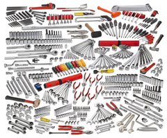 Proto® 497 Piece Master Technician Maintenance Tool Set With Roller Cabinet J553441-8SG and Top Chest J553427-6SG - Eagle Tool & Supply