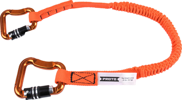 Proto® Elastic Lanyard With 2 Triple Lock Carabiners - 20 lb. - Eagle Tool & Supply