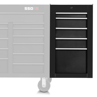 Proto® 550S Side Cabinet - 5 Drawer, Dual Black - Eagle Tool & Supply