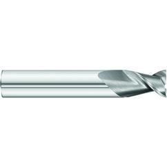 1 x 1 x 1-1/4 x 4 OAL Square 2 Flute Carbide End Mill for Aluminum - Round Shank- Uncoated - Eagle Tool & Supply