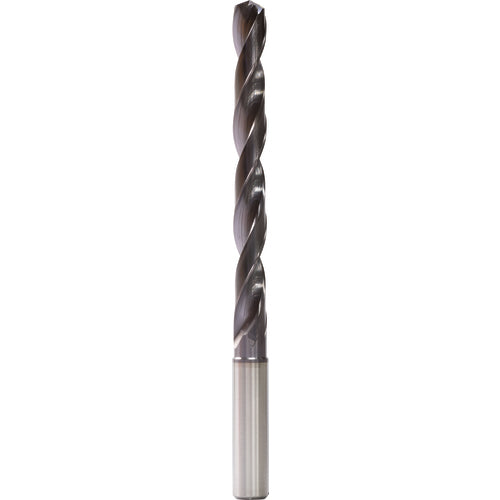 3.9 mm Dia. × 6 mm Shank × 36 mm Flute Length × 74 mm OAL, 5xD, 140°, TiAlN, 2 Flute, Internal, Round Solid Carbide Drill - Exact Industrial Supply