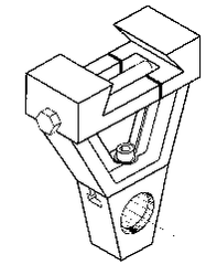 Right Angle Arbor Support for Vertical Milling Machine - Model #HR-OUT-BR-50 - Eagle Tool & Supply