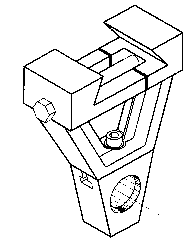 Right Angle Arbor Support for Vertical Milling Machine - Model #HR-OUT-WEL-45 - Eagle Tool & Supply