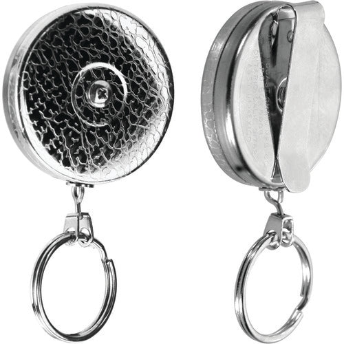 Model: 5-24″ Stainless Steel Chain Key Reel with Belt Clip - Split Ring Attachment - Eagle Tool & Supply