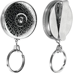 Model: 5-24″ Stainless Steel Chain Key Reel with Belt Clip - Split Ring Attachment - Eagle Tool & Supply