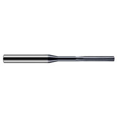 Miniature Reamers - 0.0670″ Reamer Diameter × 0.5000″ (1/2″) Margin Length Carbide Reamer, 4 Flutes, AlTiN Coated - Exact Industrial Supply