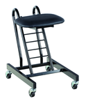 9" - 18" Ergonomic Worker Seat  - Portable on swivel casters - Eagle Tool & Supply