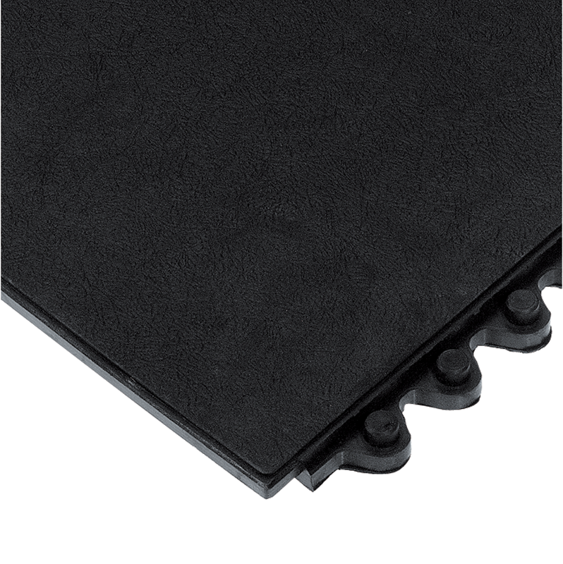 24 / Seven Floor Mat - 3' x 3' x 5/8" Thick (Black Solid All Purpose) - Eagle Tool & Supply