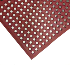 3' x 15' x 1/2" Thick Drainage MatÂ - Red - Eagle Tool & Supply